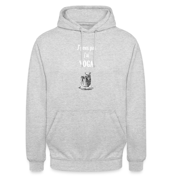 Ours Yogiste : Zen et Drôle sur sa Banquise sur Sweat-shirt à capuche unisexe