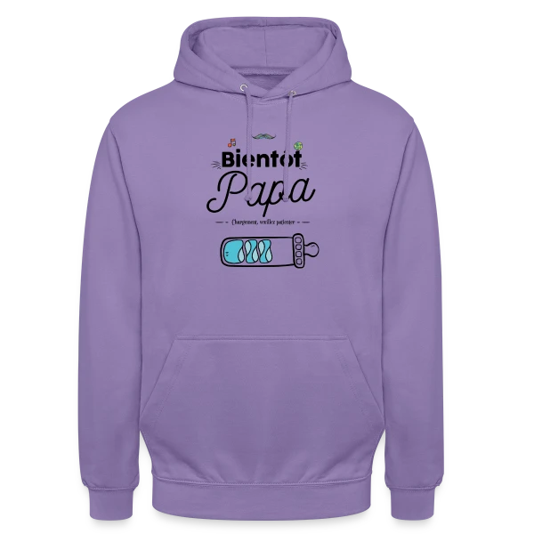 Bientôt Papa : Humour et Annonce Naissance sur Sweat-shirt à capuche unisexe