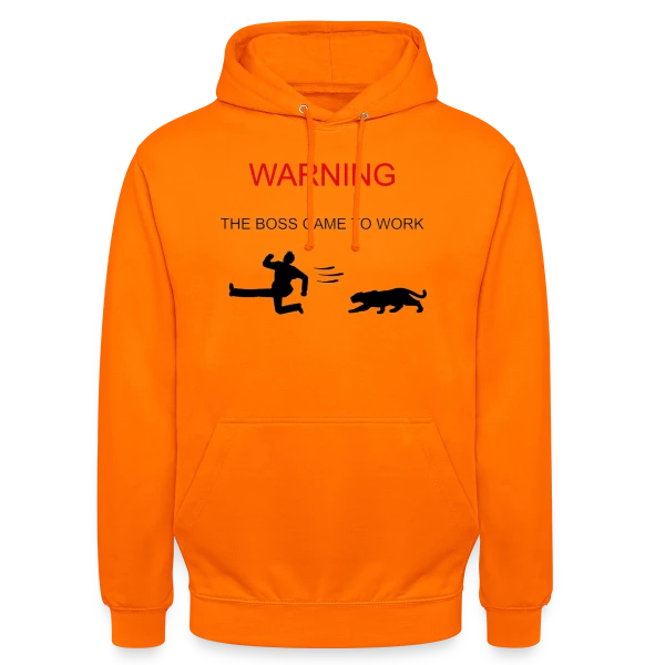Attention : Le Patron est Arrivé sur Sweat-shirt à capuche unisexe