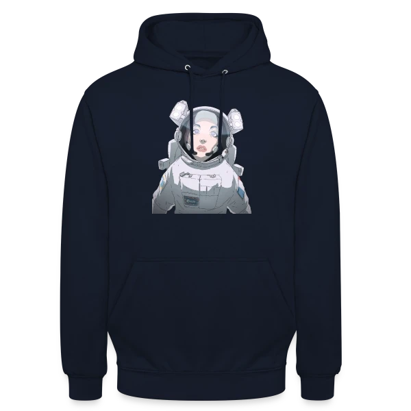 Astronaute Féminine Espace sur Sweat-shirt à capuche unisexe