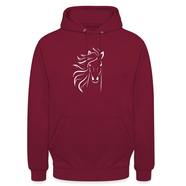 Silhouette Cheval Élégante sur Sweat-shirt à capuche unisexe
