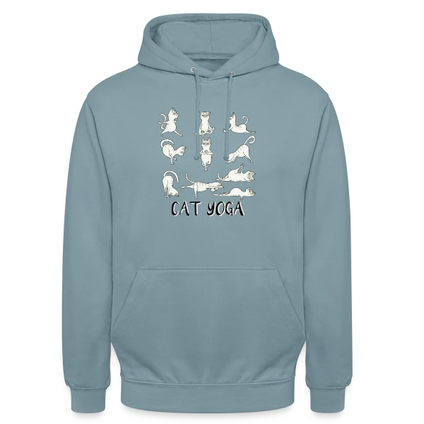Chats Yoga Drôles sur Sweat-shirt à capuche unisexe