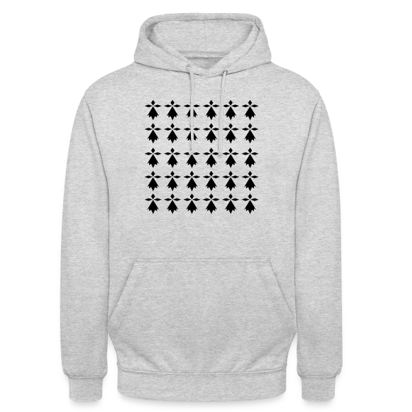 Motif Hermines Bretonnes sur Sweat-shirt à capuche unisexe