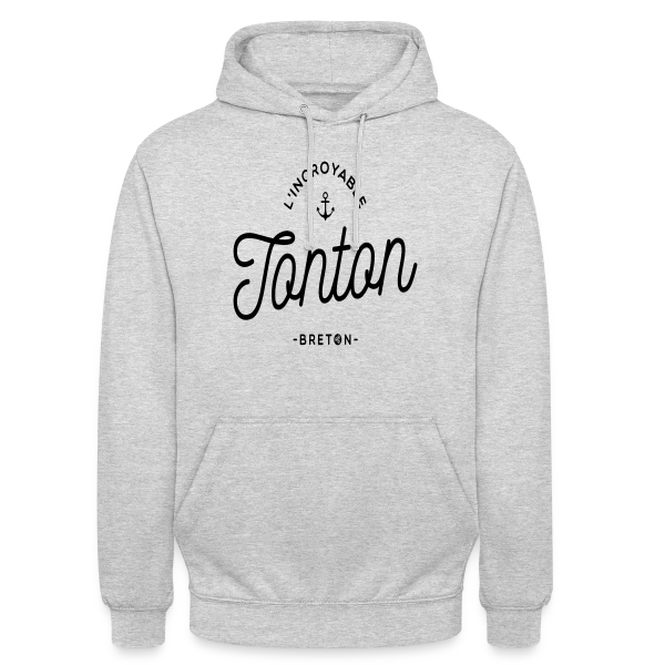 L'Incroyable Tonton Breton sur Sweat-shirt à capuche unisexe