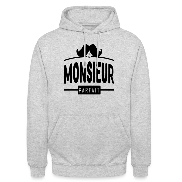 Monsieur Parfait : La perfection incarnée sur Sweat-shirt à capuche unisexe