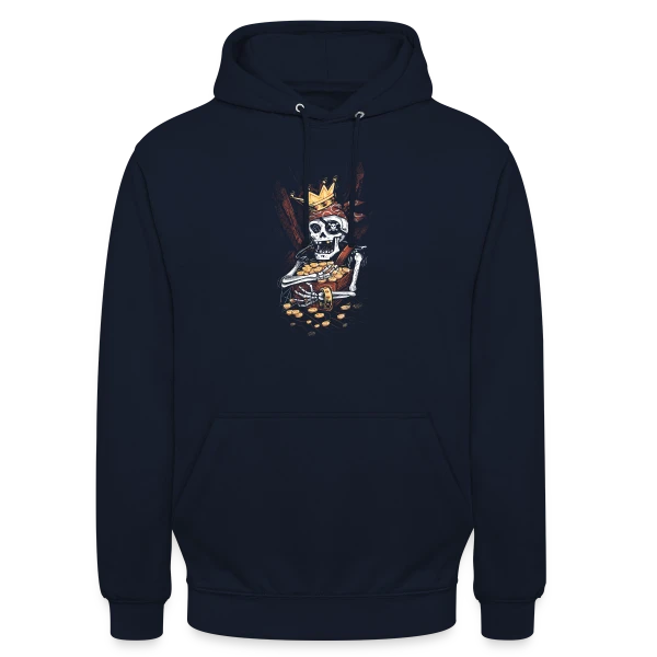 Le Squelette Pirate et son Trésor Facétieux sur Sweat-shirt à capuche unisexe