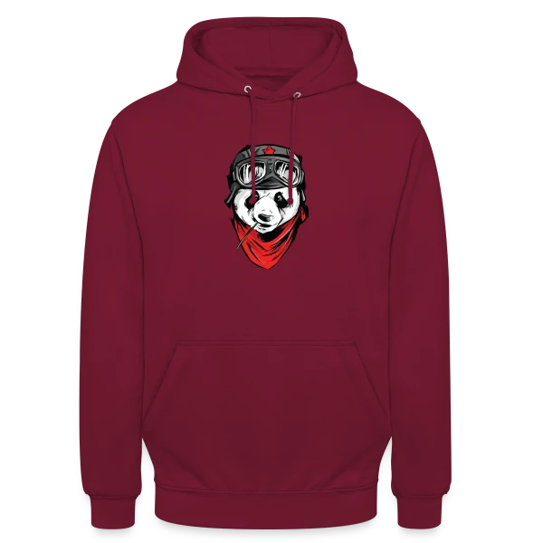 Panda Pilote Rebelle sur Sweat-shirt à capuche unisexe