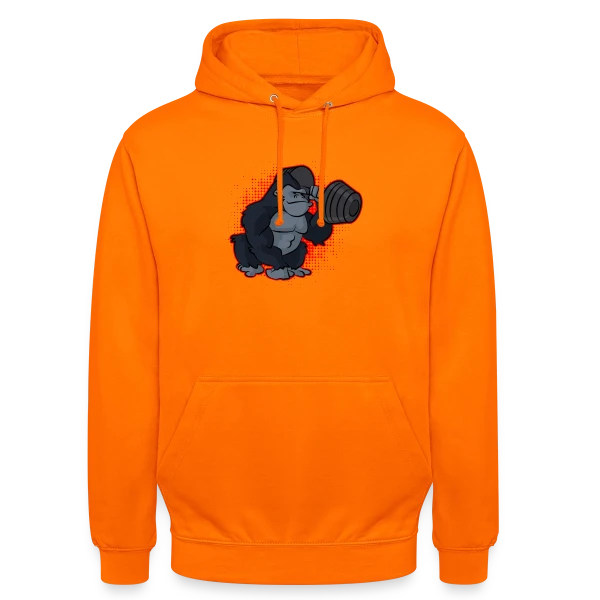 Gorille Musculation - Force et Humour sur Sweat-shirt à capuche unisexe