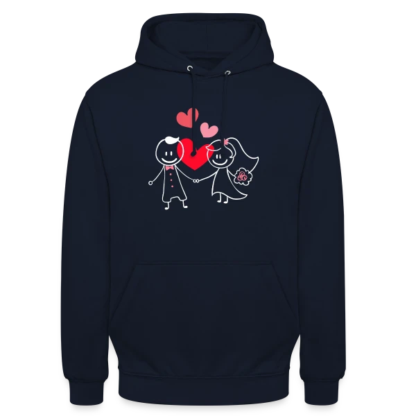 Célébration Mariage sur Sweat-shirt à capuche unisexe