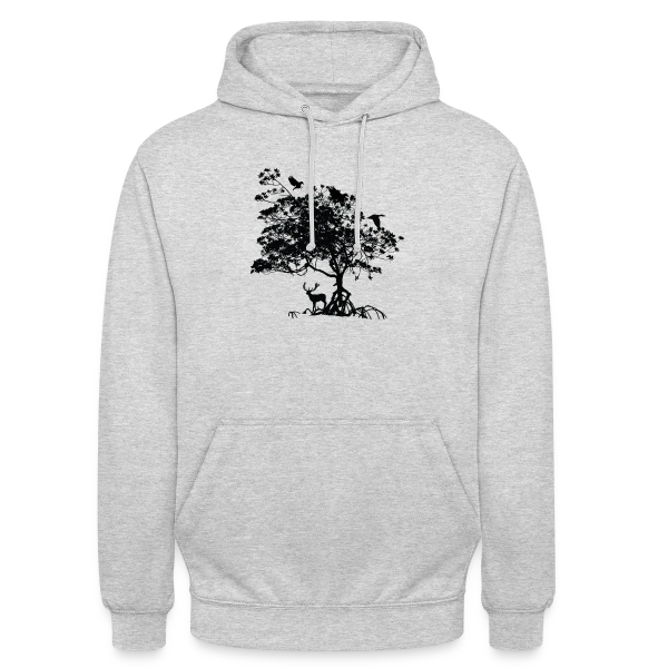 Arbre Sauvage et Animaux sur Sweat-shirt à capuche unisexe