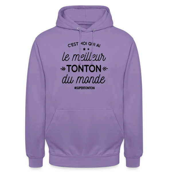 Le Meilleur Tonton du Monde sur Sweat-shirt à capuche unisexe
