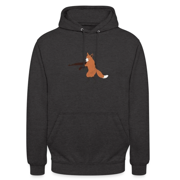 Renard Rebelle Armé sur Sweat-shirt à capuche unisexe