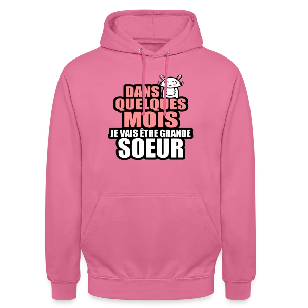 Future Grande-Sœur : L'Annonce Tendre sur Sweat-shirt à capuche unisexe