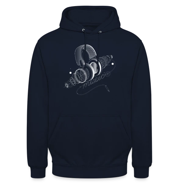 Casque Audio Déconstruit sur Sweat-shirt à capuche unisexe