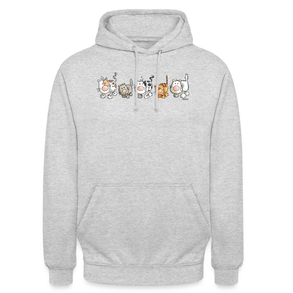 Chats Amusants - Les Félins Rigolos sur Sweat-shirt à capuche unisexe