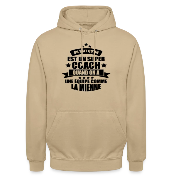 Humour Coach : Fier d'être un Super Coach sur Sweat-shirt à capuche unisexe