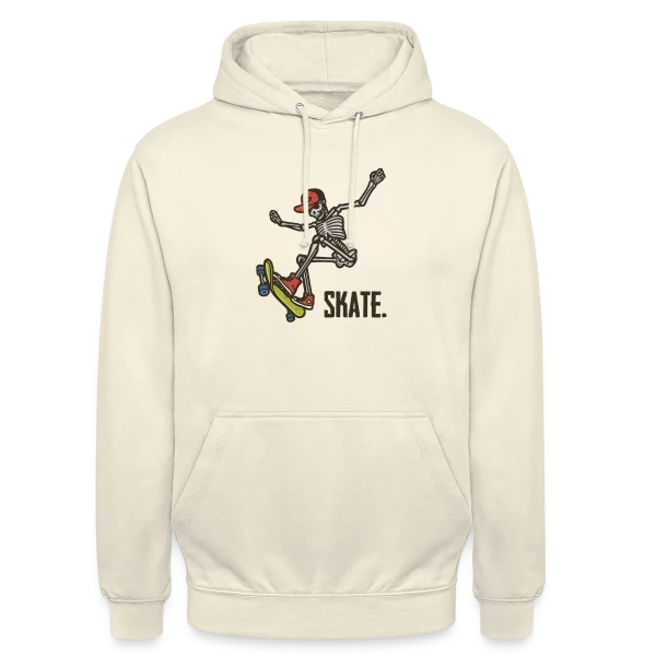 Skate Squelette Fun sur Sweat-shirt à capuche unisexe