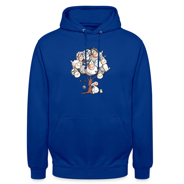 Petit Mouton Laineux Câlin sur Sweat-shirt à capuche unisexe