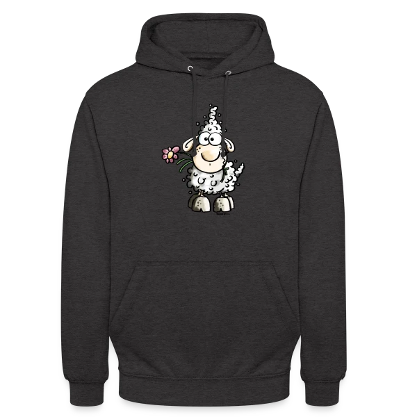 Adorable Mouton Gourmand - Fleur et Humour sur Sweat-shirt à capuche unisexe