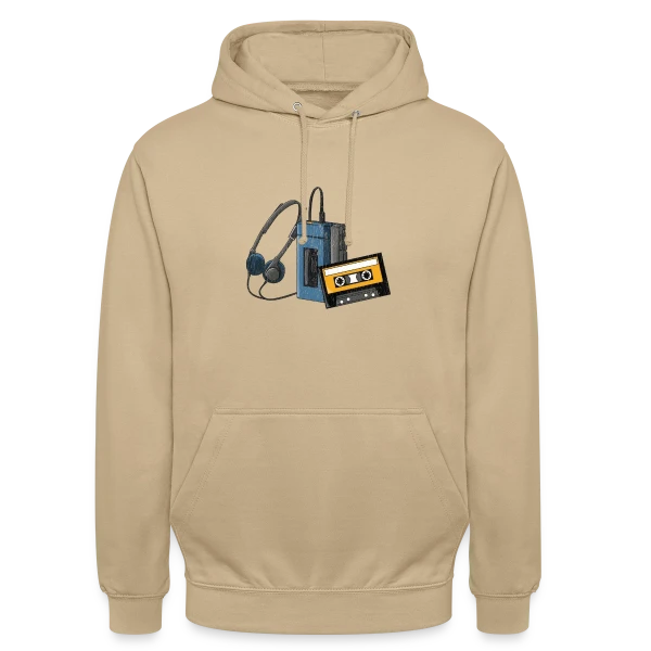 Walkman Rétro Cassette sur Sweat-shirt à capuche unisexe