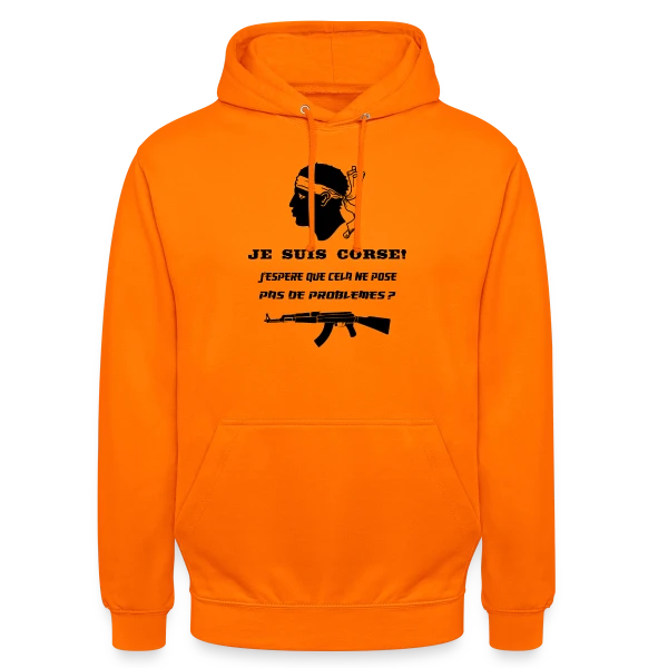 Humour Corse Arme sur Sweat-shirt à capuche unisexe