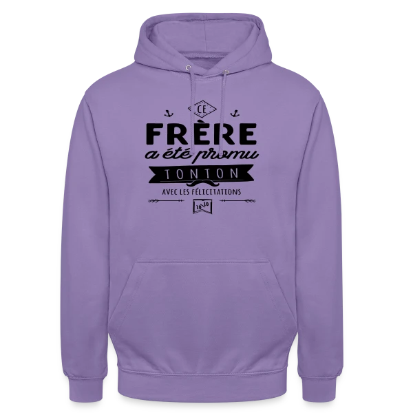 "Frère Promu Tonton" - Annonce Originale de Grossesse sur Sweat-shirt à capuche unisexe