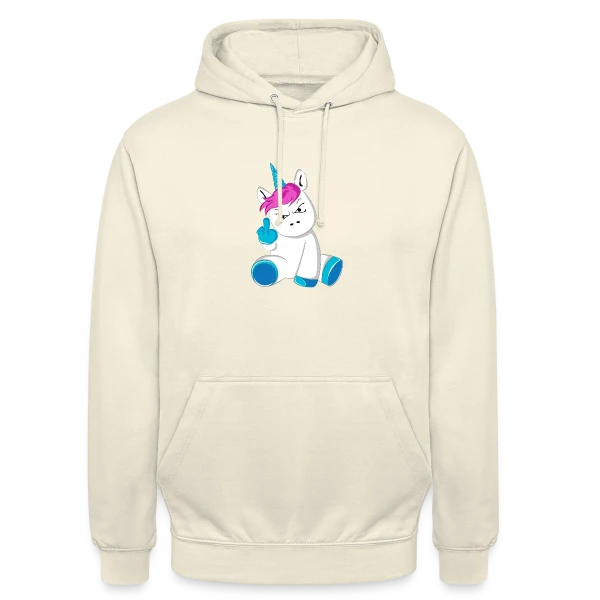 Licorne Furieuse Doigt d'Honneur sur Sweat-shirt à capuche unisexe