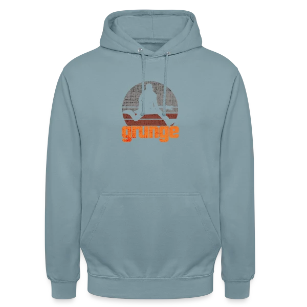 Guitariste Grunge Rétro sur Sweat-shirt à capuche unisexe