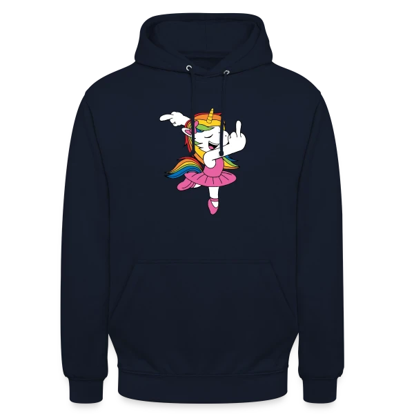 Licorne Rebelle Danseuse sur Sweat-shirt à capuche unisexe