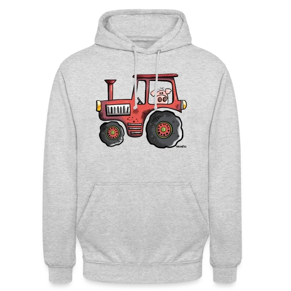 Le Cochon Conducteur de Tracteur sur Sweat-shirt à capuche unisexe