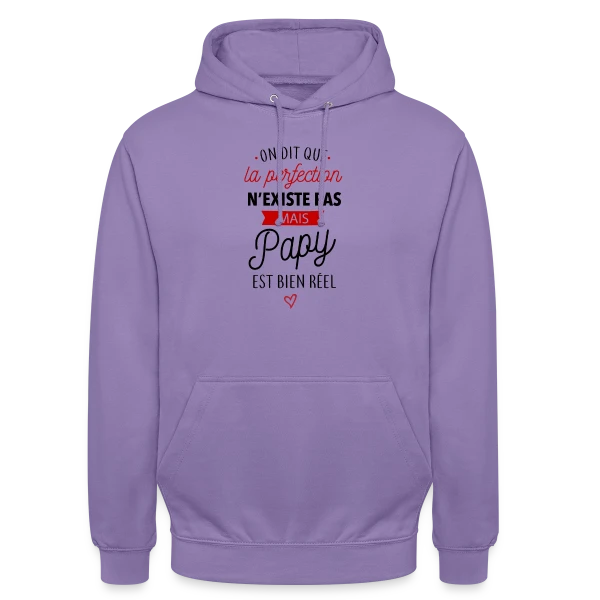 Papy Parfait : La Perfection Faite Homme sur Sweat-shirt à capuche unisexe