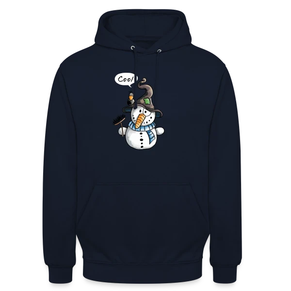 Bonhomme de Neige Rigolo - Hiver Enchanté sur Sweat-shirt à capuche unisexe