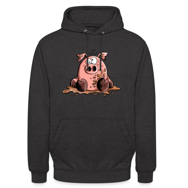 Cochon dans la boue - Animal de la ferme sur Sweat-shirt à capuche unisexe