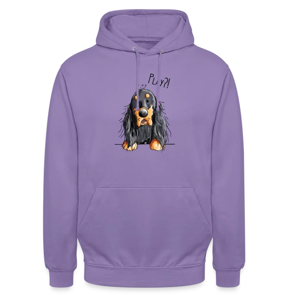 Gordon Setter Rigolo Style BD sur Sweat-shirt à capuche unisexe