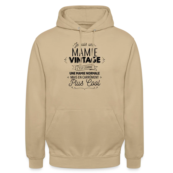 Mamie Vintage, Carrément Plus Cool sur Sweat-shirt à capuche unisexe