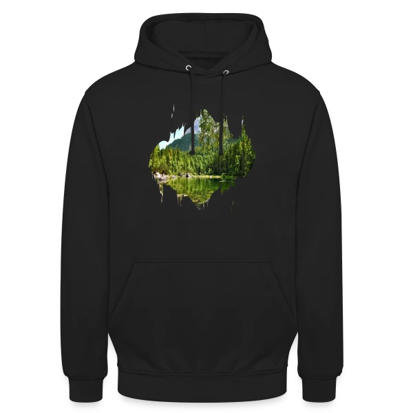 Paysage Naturel Abstrait Effet Splash sur Sweat-shirt à capuche unisexe