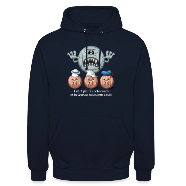 Les 3 petits cochons sur Sweat-shirt à capuche unisexe