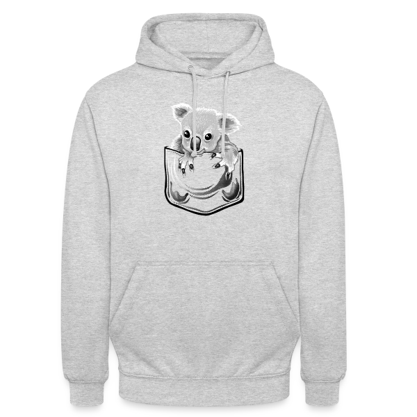 Koala Stylé à la Pochette sur Sweat-shirt à capuche unisexe