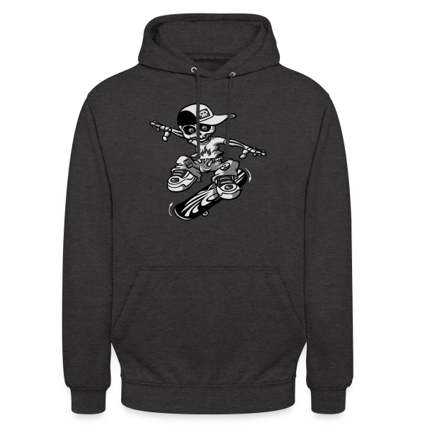 Squelette Skateur : Le Rider de l'Au-delà sur Sweat-shirt à capuche unisexe