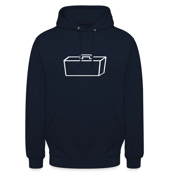 Valise Blanche Épurée sur Sweat-shirt à capuche unisexe