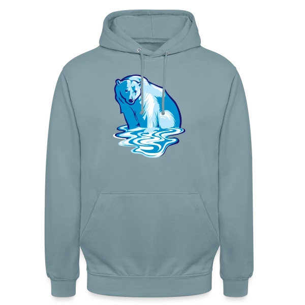 Ours Polaire en Détresse : L'Art du Réchauffement sur Sweat-shirt à capuche unisexe