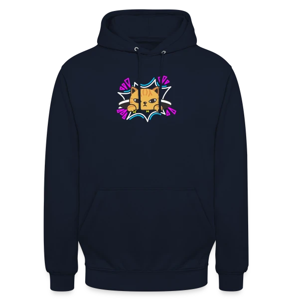 Chat Mignon Néon 90s sur Sweat-shirt à capuche unisexe
