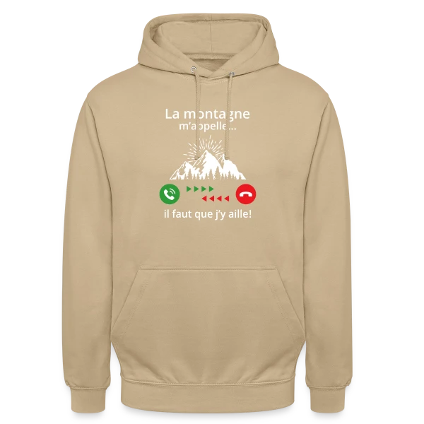 La Montagne M'Appelle sur Sweat-shirt à capuche unisexe