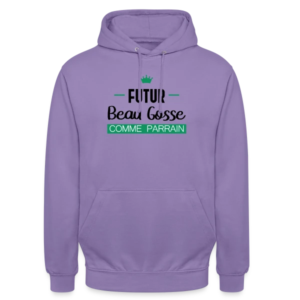 Futur Beau Gosse comme Parrain : T-shirt Humour Naissance sur Sweat-shirt à capuche unisexe