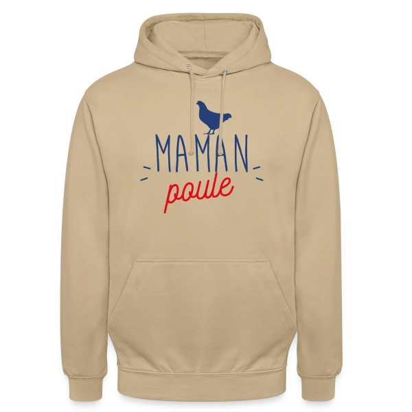 Maman Poule : L'Amour Protecteur d'une Mère sur Sweat-shirt à capuche unisexe