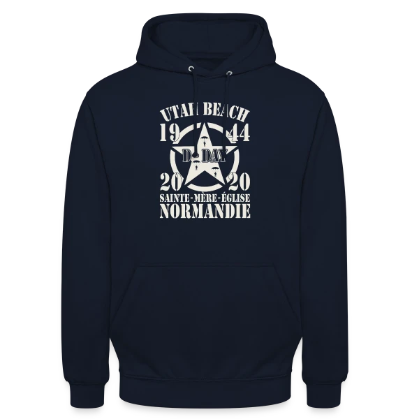 D-Day Normandie 1944 - Hommage Utah Beach sur Sweat-shirt à capuche unisexe