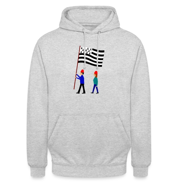 Fierté Bretonne en Drapeaux sur Sweat-shirt à capuche unisexe