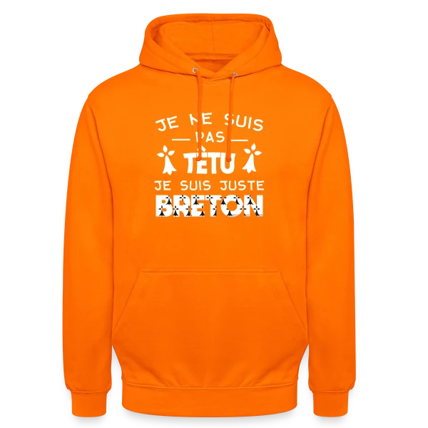 Motif Hermines Bretonnes sur Sweat-shirt à capuche unisexe