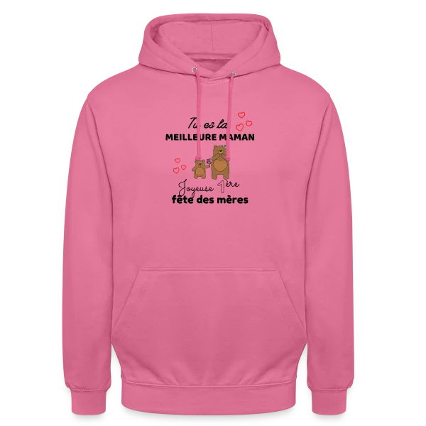 Bébé Ma Première Fête des Mères : Meilleure Maman Ours sur Sweat-shirt à capuche unisexe