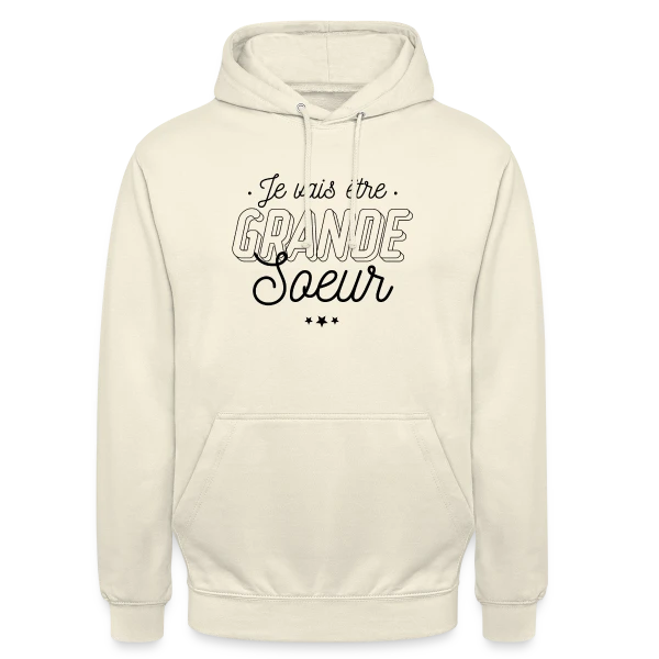 Future Grande Sœur : Annonce de Joie sur Sweat-shirt à capuche unisexe